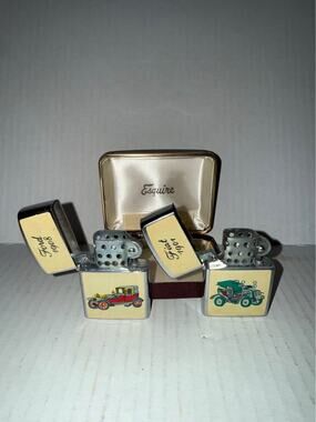 Vintage Esquire Lighter Set w box 1908 & 1901 japan